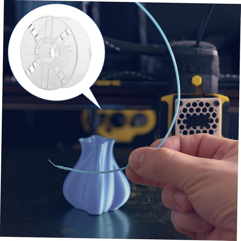 Transparent Hollow Plastic Printer Bobbin Spool for FDM Filament Safe Wire Winding - Image 2